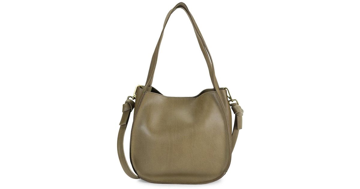 Madewell Sydney Cow Leather Hobo Bag in Ash Green (Green) - Lyst