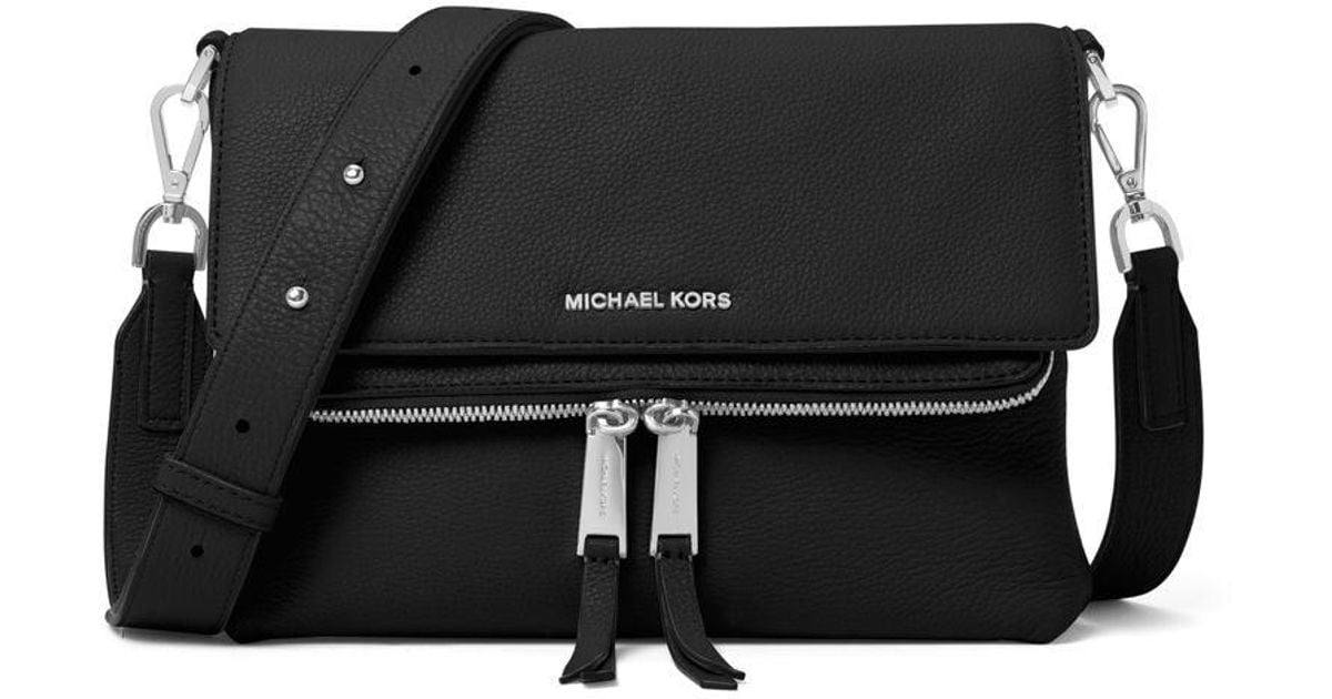 Michael Michael Kors Rosie Medium Foldover Ring Crossbody - Black