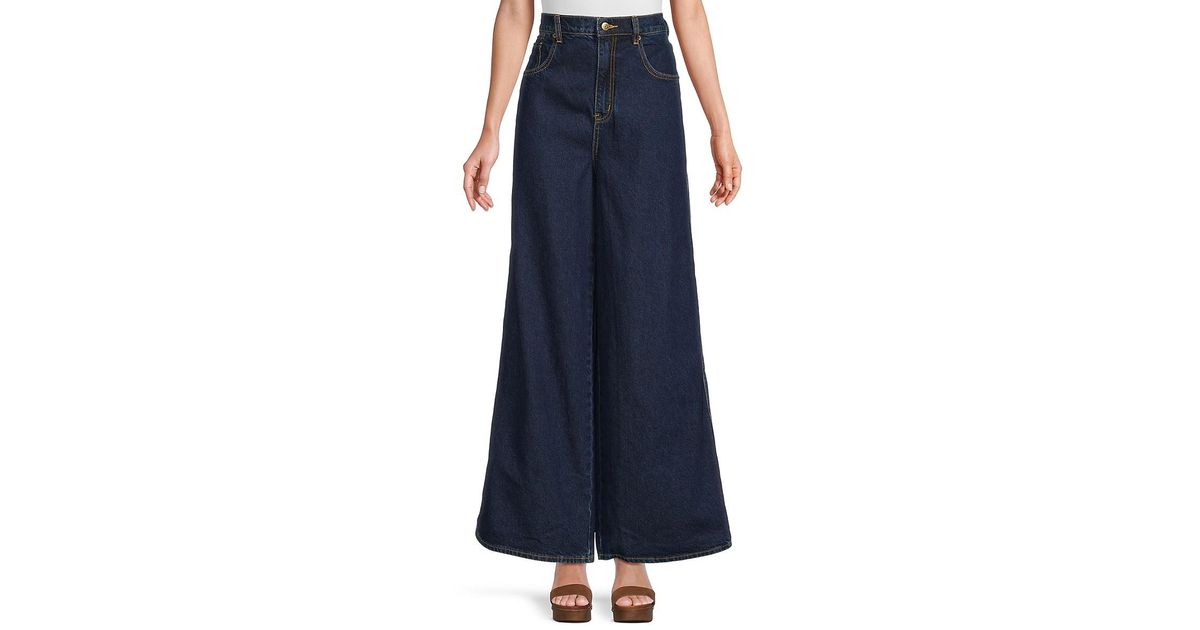 Free People Crvy Gia Wide Leg Jeans in Blue | Lyst Canada