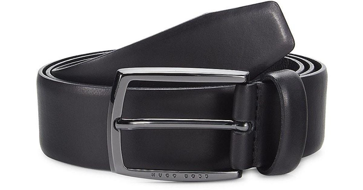 BOSS by HUGO BOSS Ellotyo Leather Belt in Black for Men Lyst UK