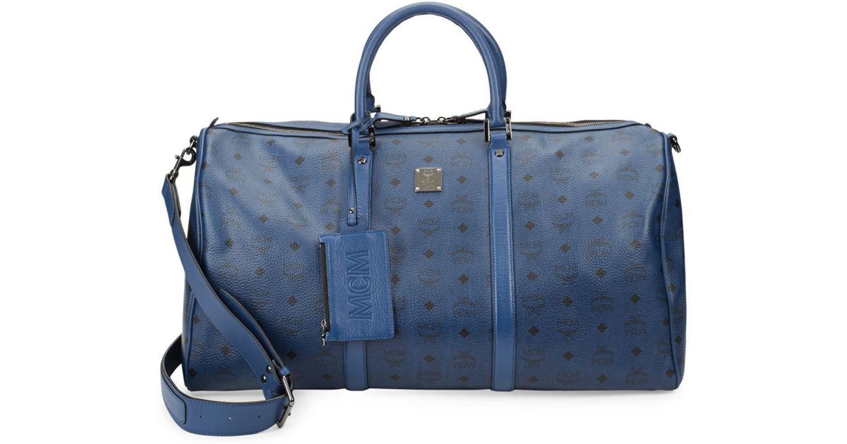 navy blue mcm bag