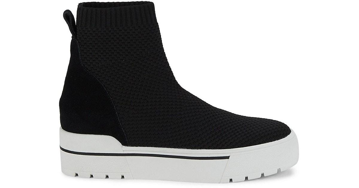 steve madden black sock trainers