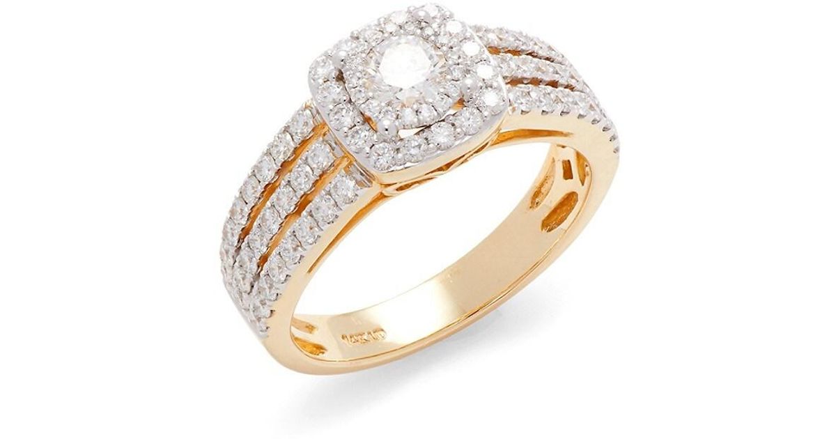 Saks Fifth Avenue 14k Yellow Gold & 1.25 Tcw Diamond Ring in Metallic