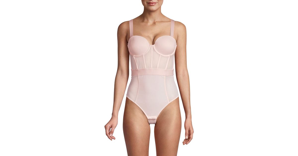 DKNY Convertible Sheer Bodysuit in Pink Lyst