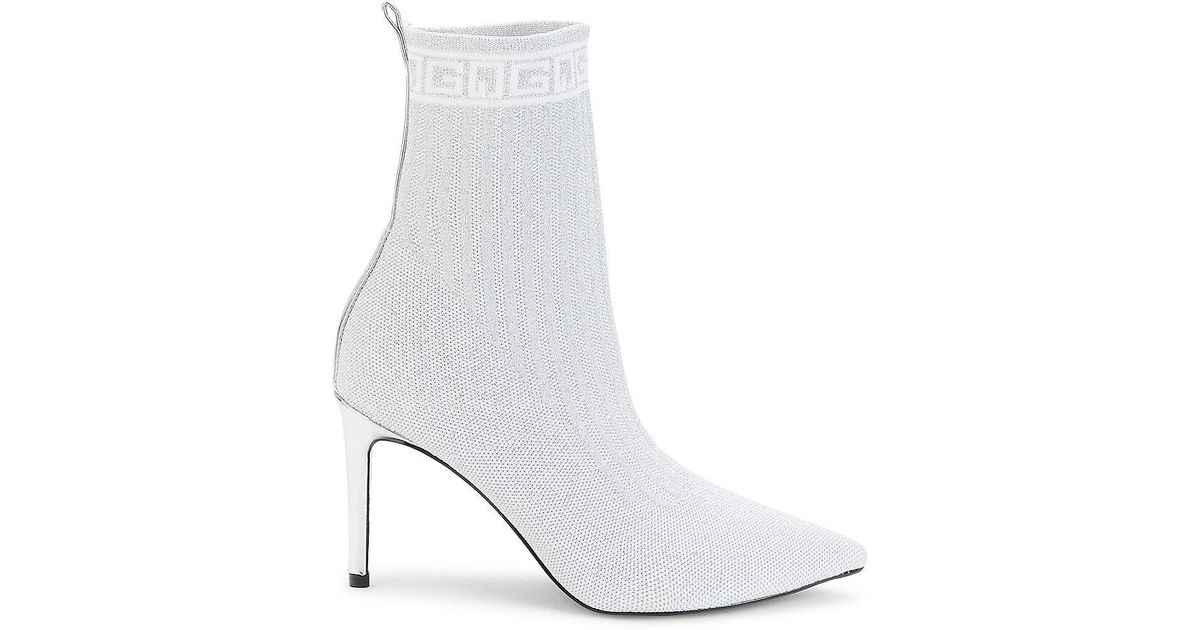 Guess Stiletto Sock Boots in White Lyst