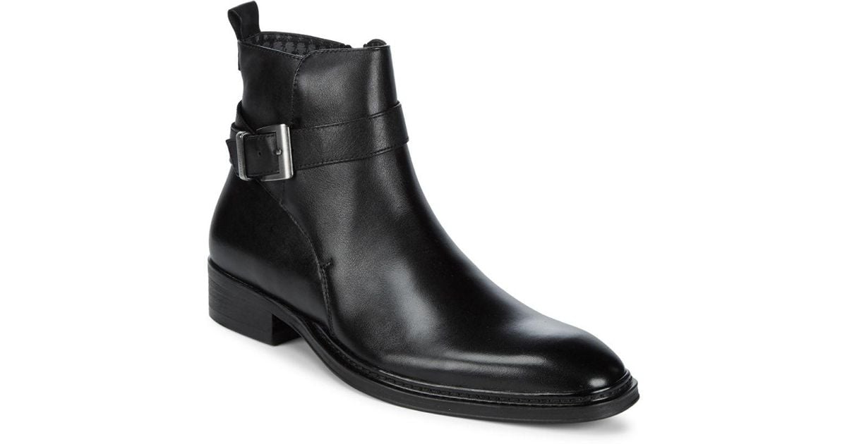 Karl Lagerfeld Chelsea Leather Boots in Cognac (Black) for Men - Lyst