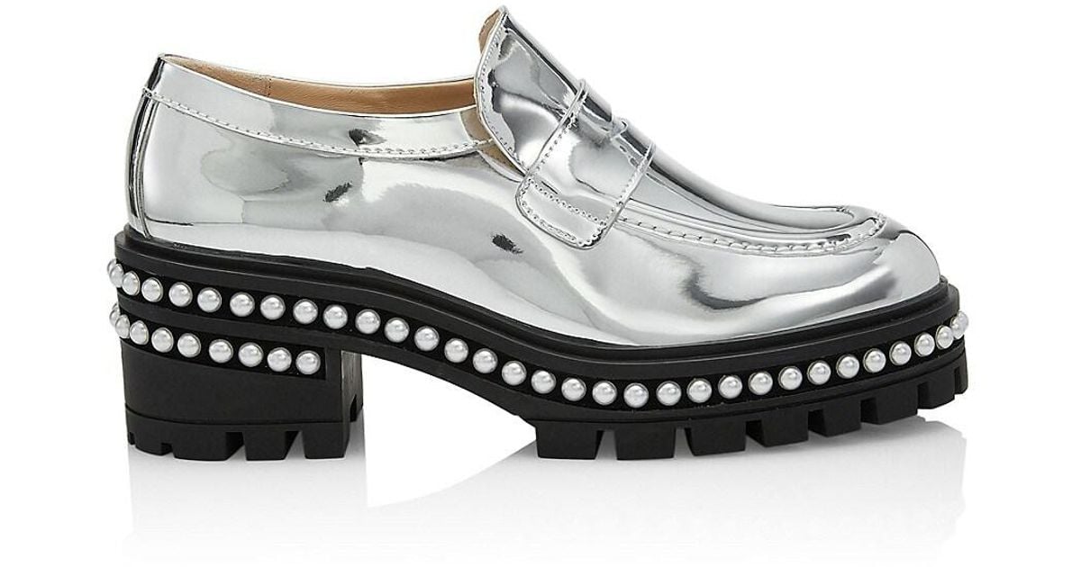 Stuart weitzman sales silver loafers