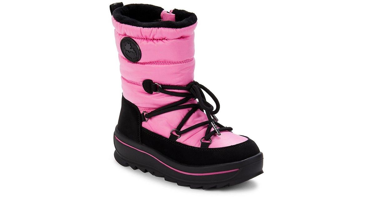 Pajar Kid's Tirana Faux Wool Boots in Pink | Lyst