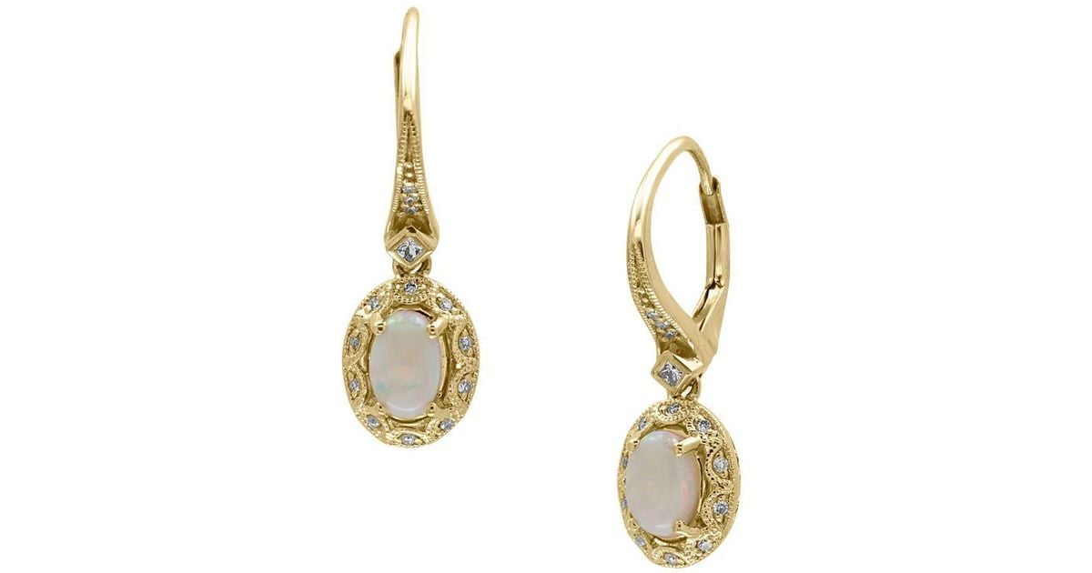 Mia Diamonds 14k Yellow Gold 6mm Garnet Leverback Earrings