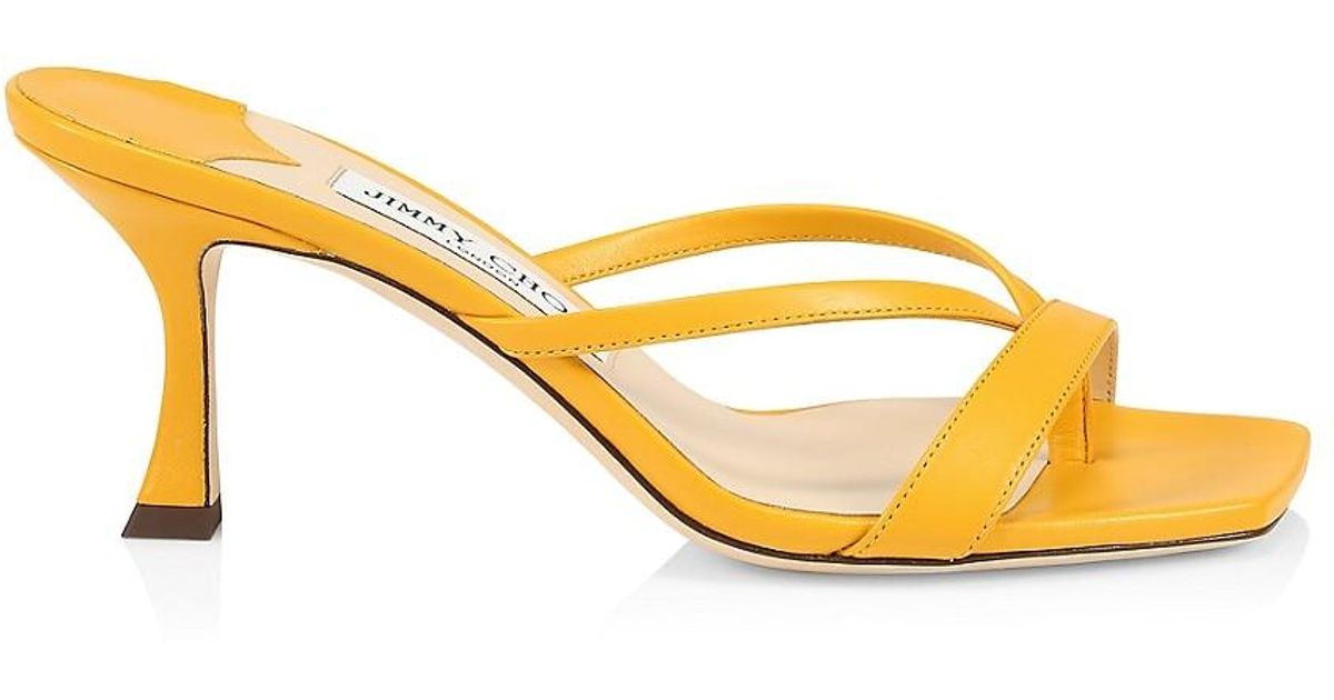 jimmy choo maelie leather thong sandals