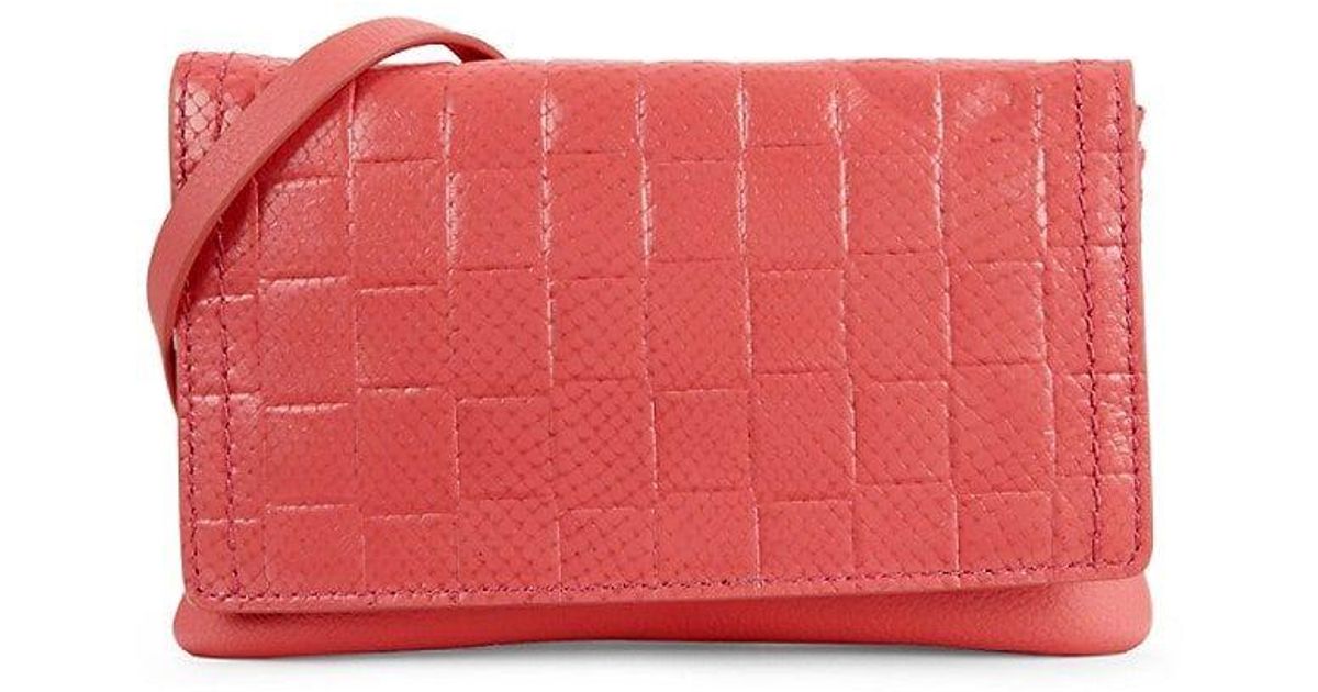 Vince Camuto Small Leather Crossbody Bag in Red | Lyst