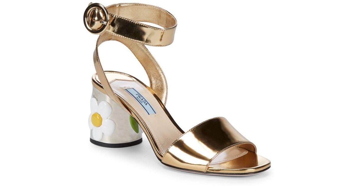 flower block heels