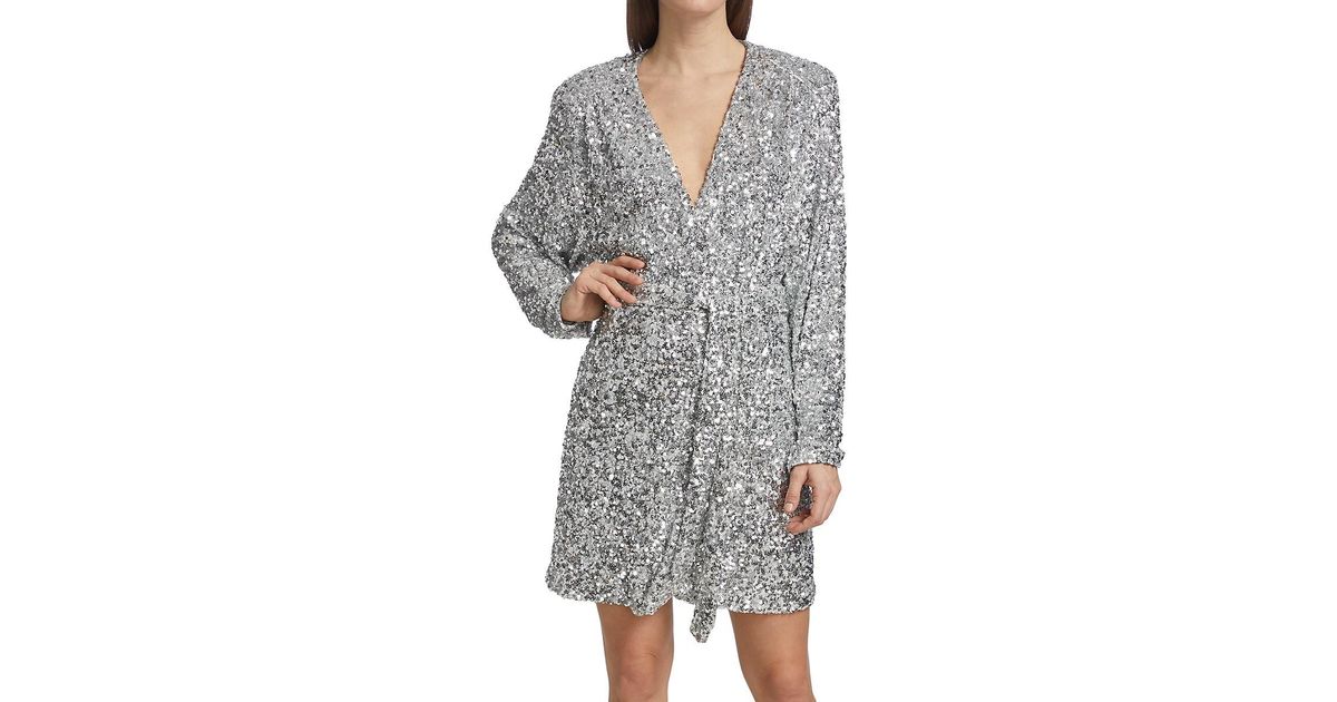 rotate birger christensen silver dress