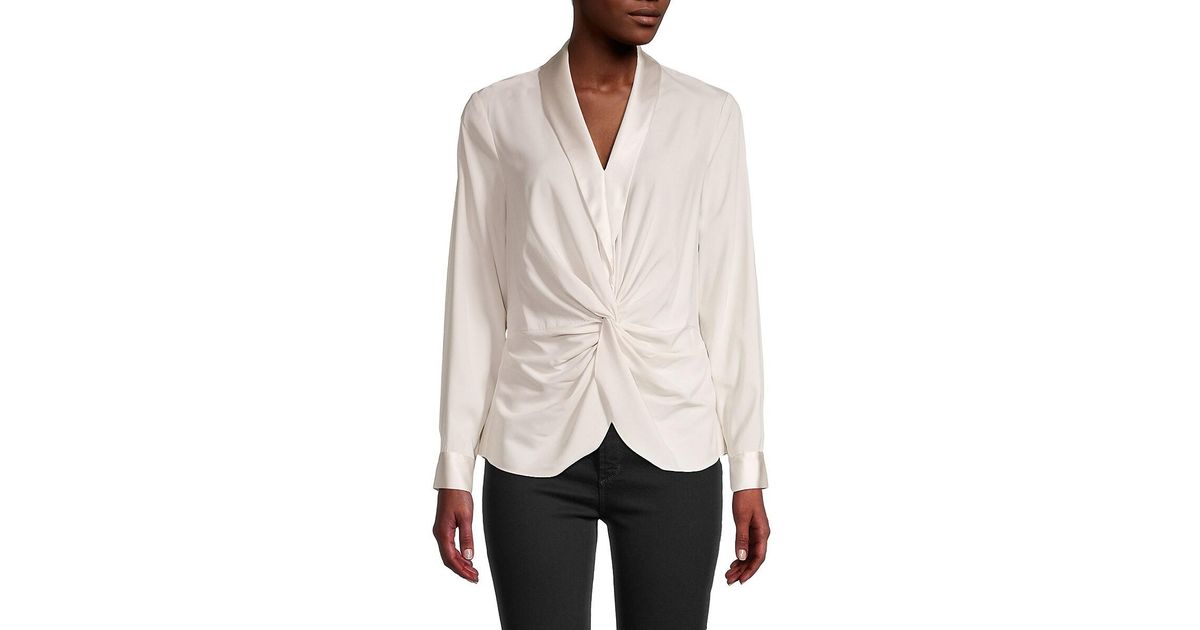 donna karan white blouse
