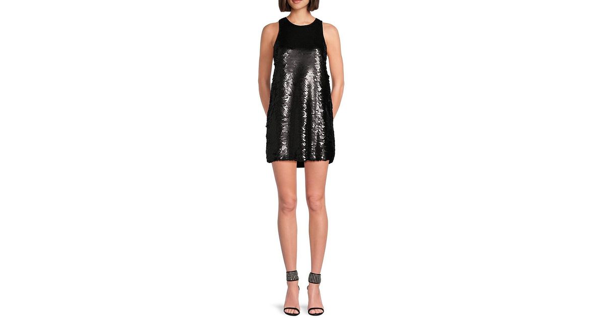 New Rebecca Minkoff Black Multi Print Kinsley Sleeveless outlet Mini Dress Women's 6