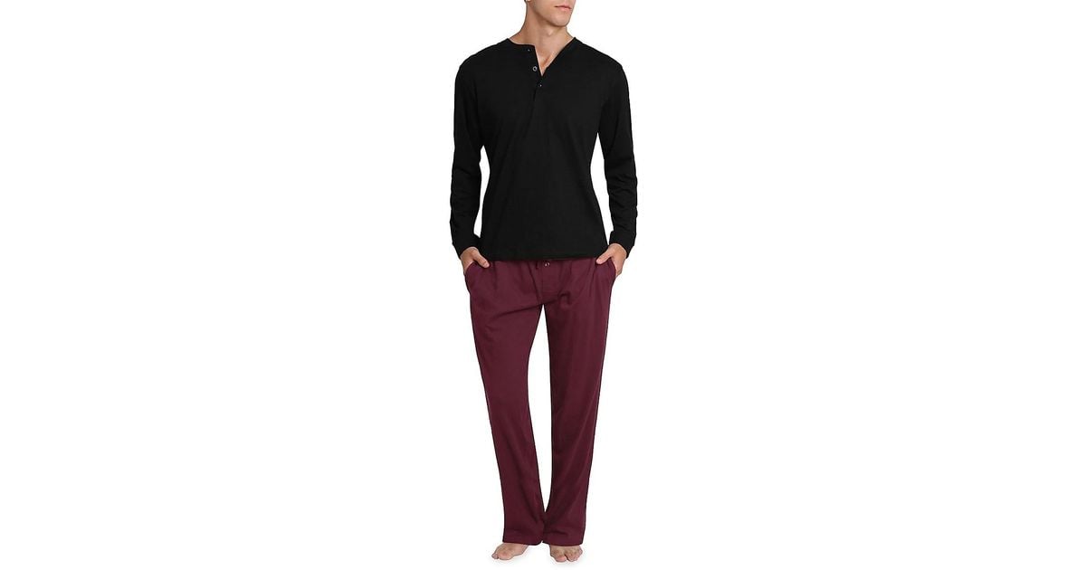 Lucky Brand Women's Pajama Set - 2 Piece Henley Shirt & Lounge Pants, Soft Stretchy Fabric, Sizes S-XL