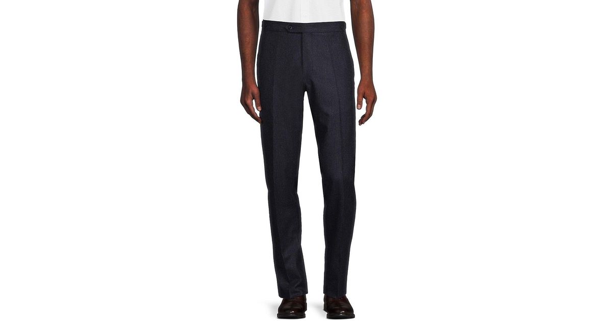 Zanella Nate Wool & Virgin Wool Blend Dress Pants in Blue for Men Lyst