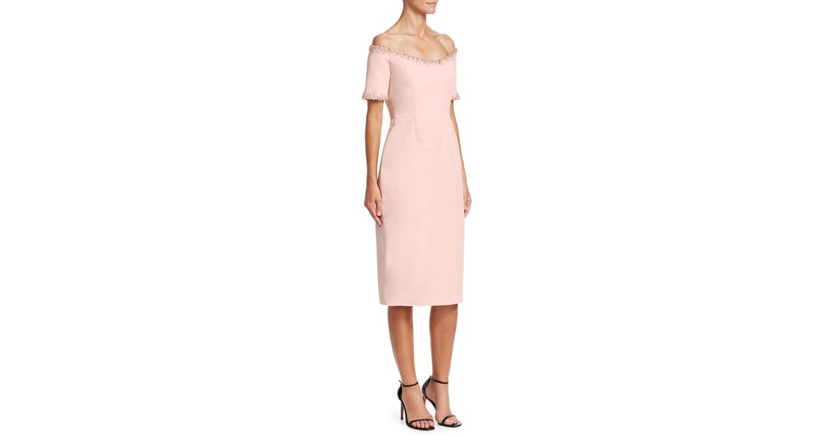 pale pink sheath dress