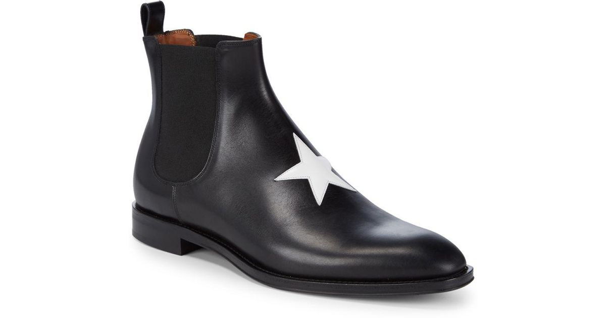 Givenchy Star Leather Chelsea Boots in 