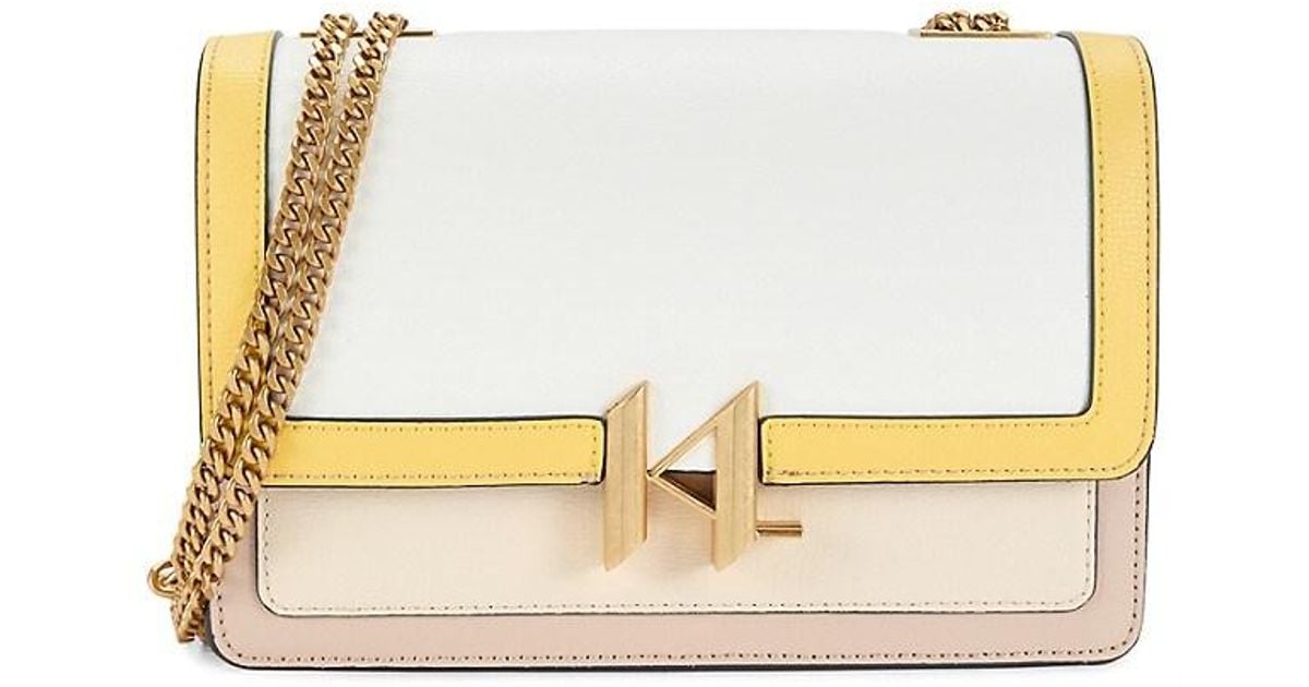 Karl Lagerfeld Corinne Colorblock Shoulder Bag in White Lyst UK