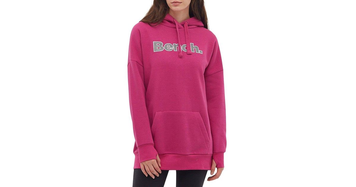 Bench Dayla Logo Oversized Hoodie in Pink Lyst