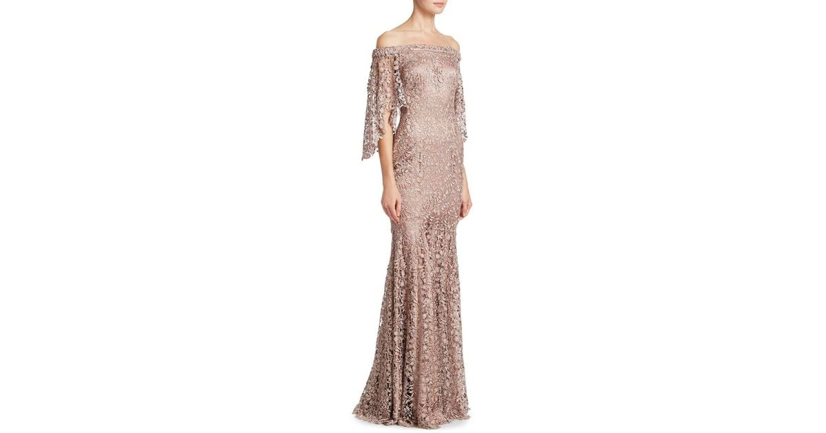 theia off the shoulder mermaid gown