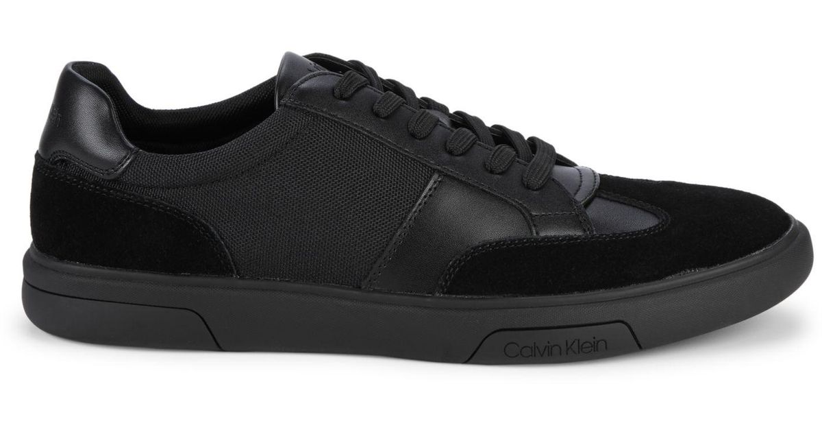 Calvin Klein Gaius Lace-up Sneakers in Black for Men | Lyst