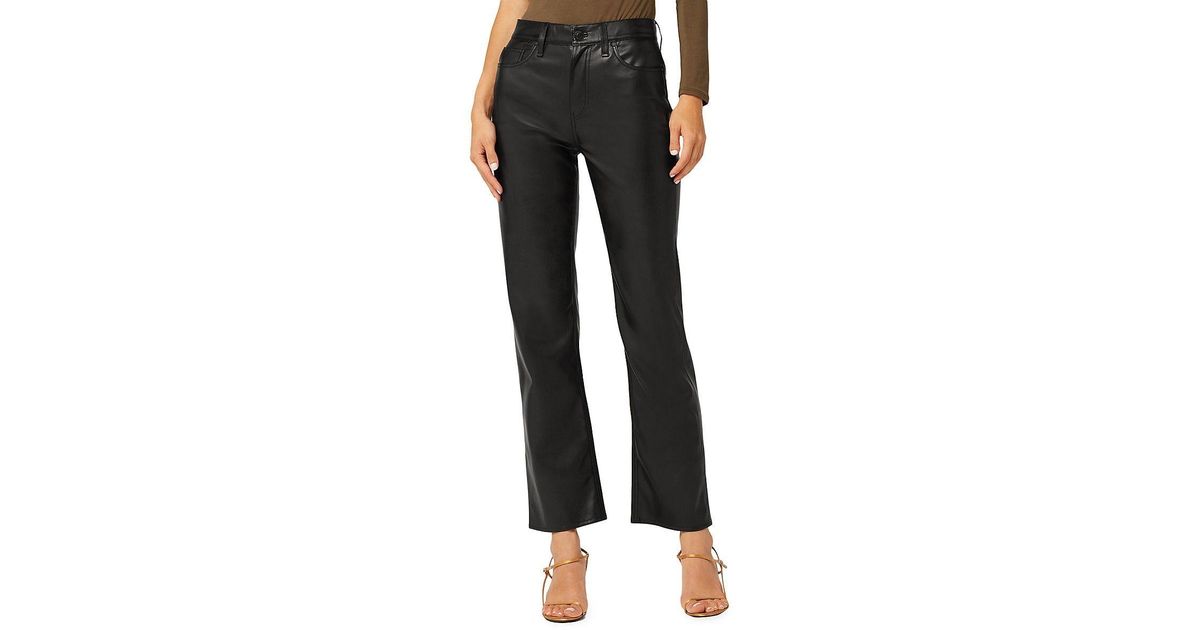 Hudson Jeans Remi Vegan Leather Pants in Black | Lyst