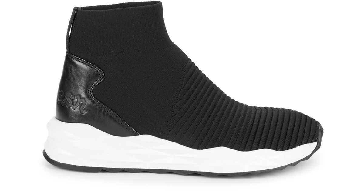 ash spot stripe sock sneaker