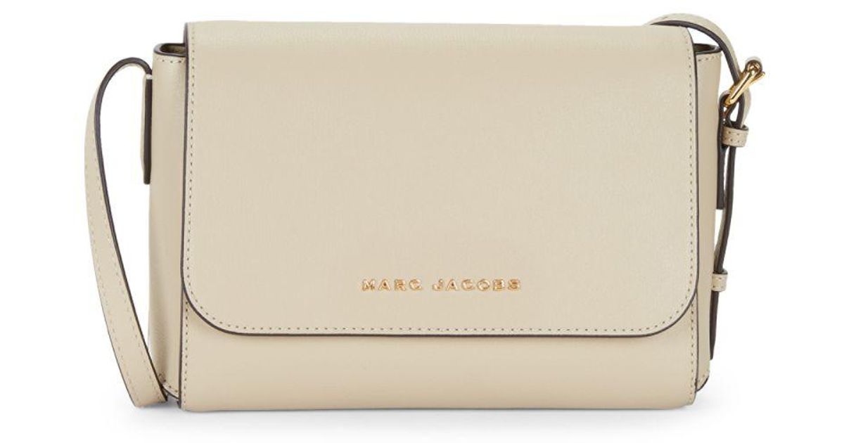Lyst - Marc Jacobs Medium Flap Leather Crossbody Bag in Natural
