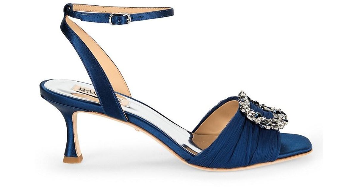 Badgley Mischka Nimah Embellished Stiletto Heel Sandals in Blue Lyst