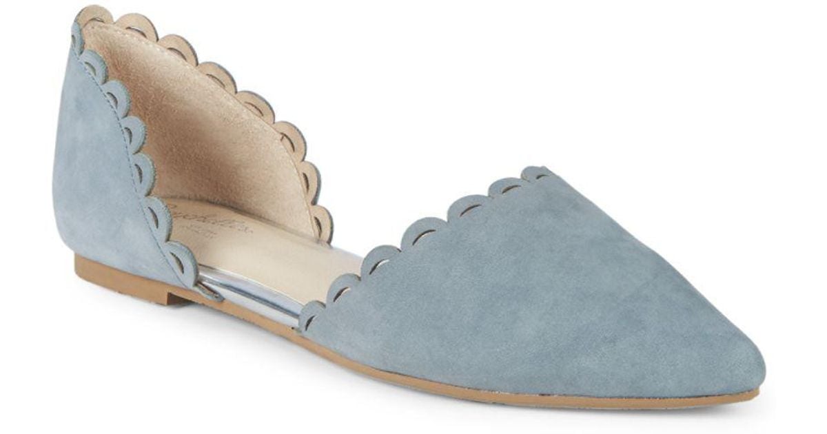 Seychelles Research D'orsay Suede Flats in Blue - Lyst