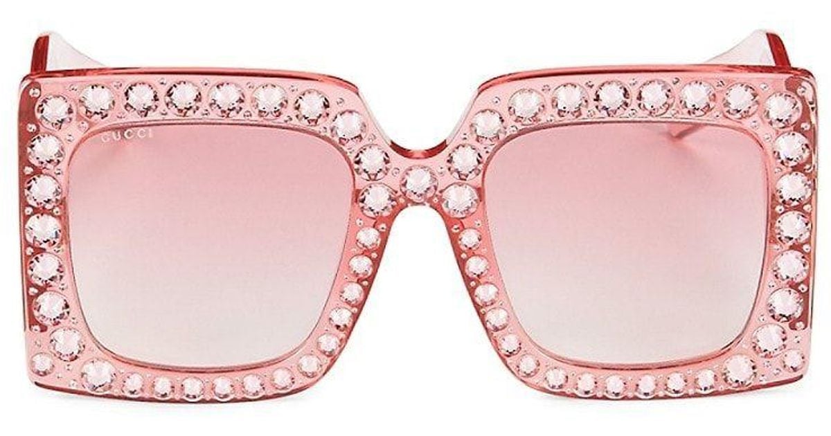 Pink rhinestone gucci sunglasses hotsell