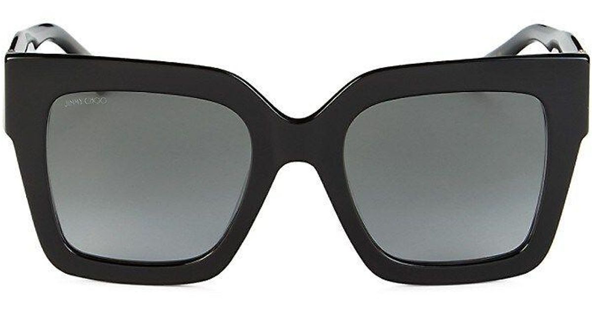 Jimmy Choo Edna 52mm Square Sunglasses in Gray Lyst