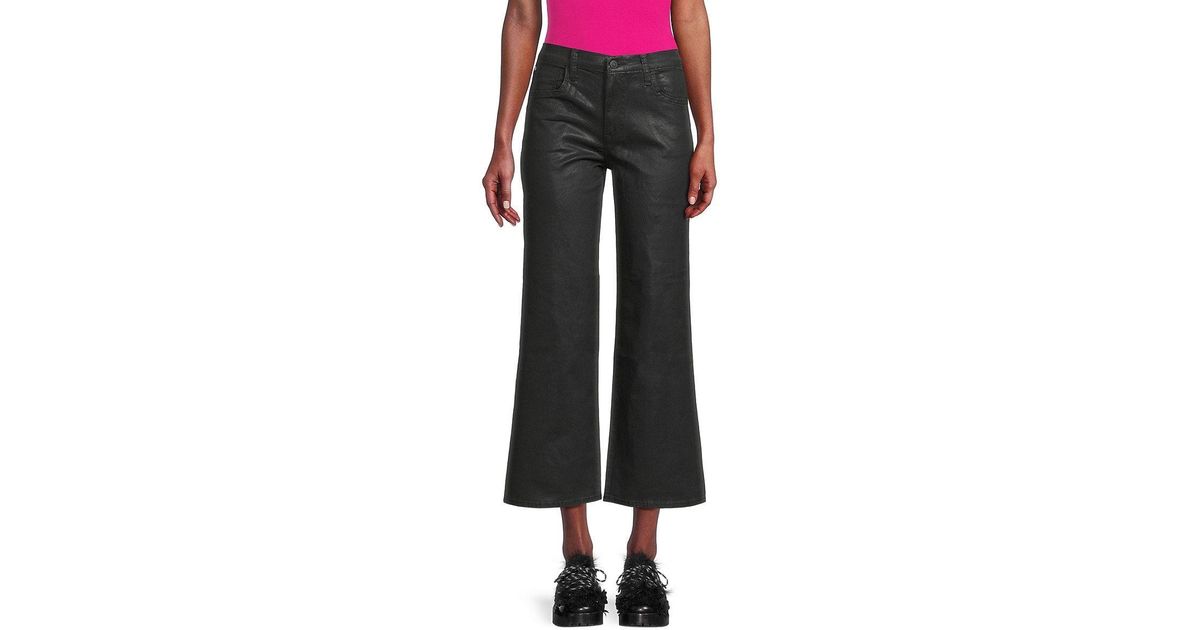 H by Hudson Hudson Rosalie High Rise Cropped Wide Leg Jeans in Black Lyst