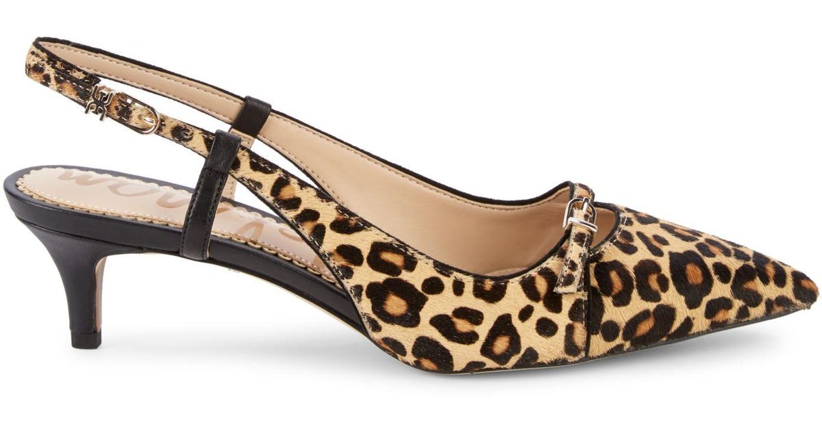 leopard print flat slingbacks