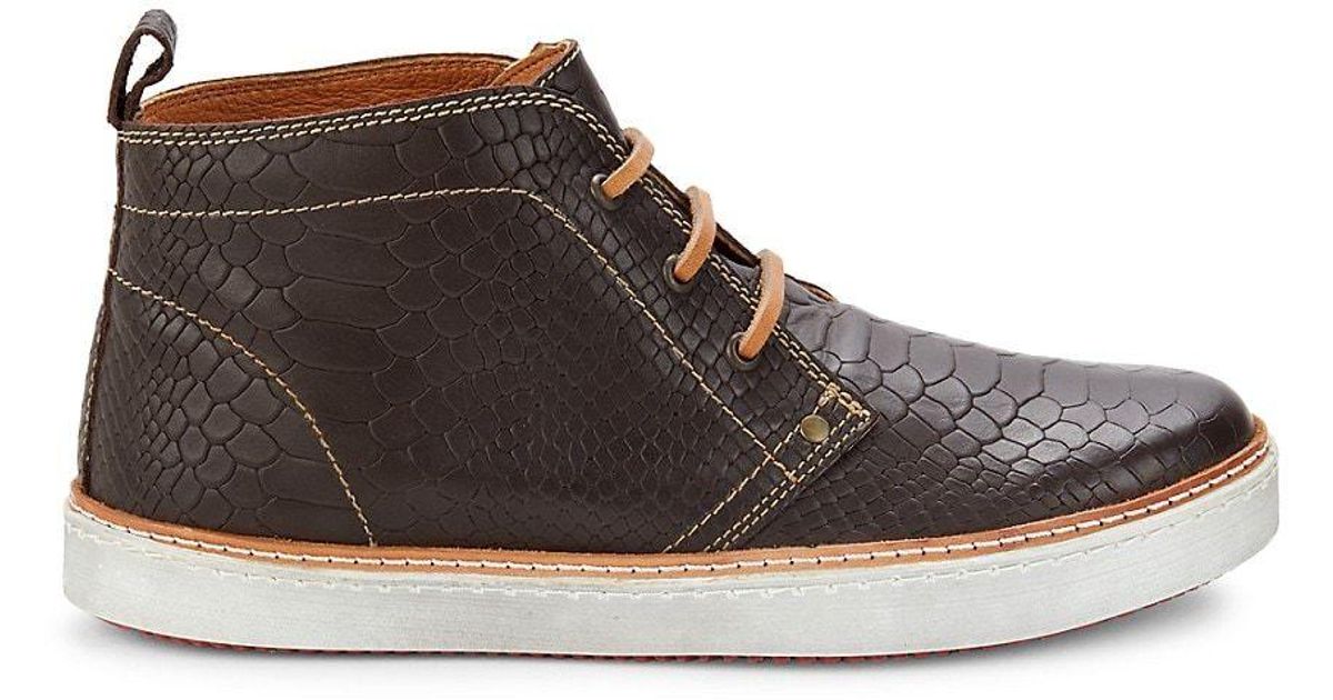 Pajar Viper Croc Embossed Leather Boots in Brown for Men Lyst