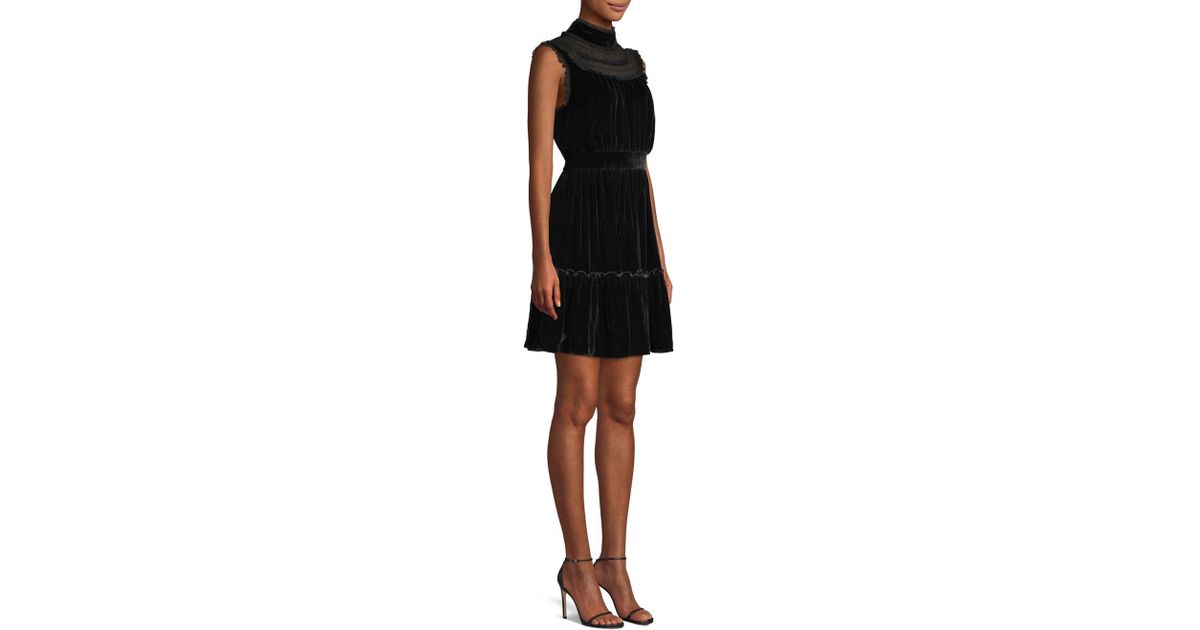 kate spade velvet lace trim dress