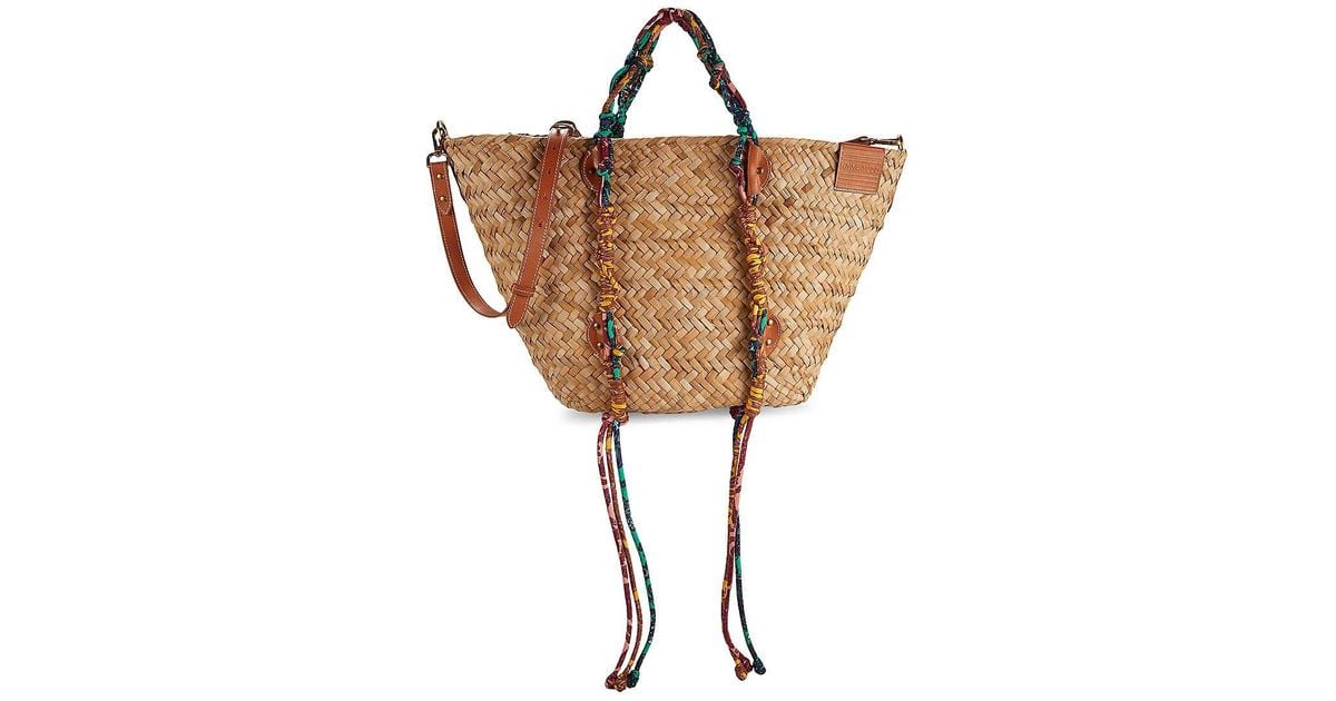 Zimmermann Woven Straw Tote in Brown Lyst