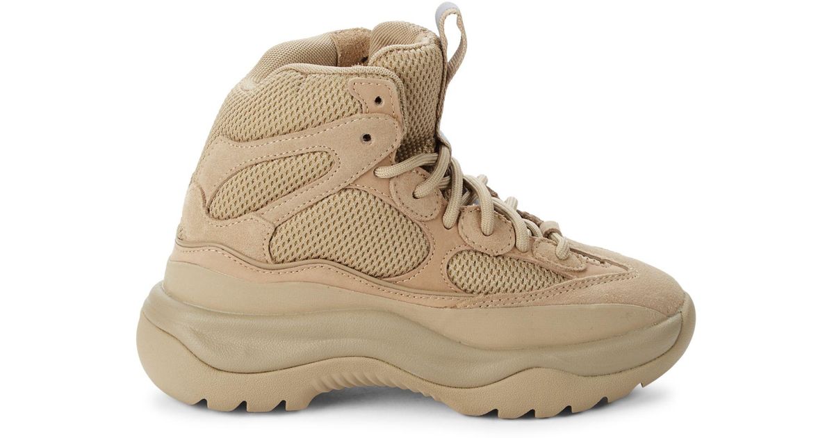 Yeezy Suede Desert Mesh High-top Sneakers in Taupe (Natural) - Lyst