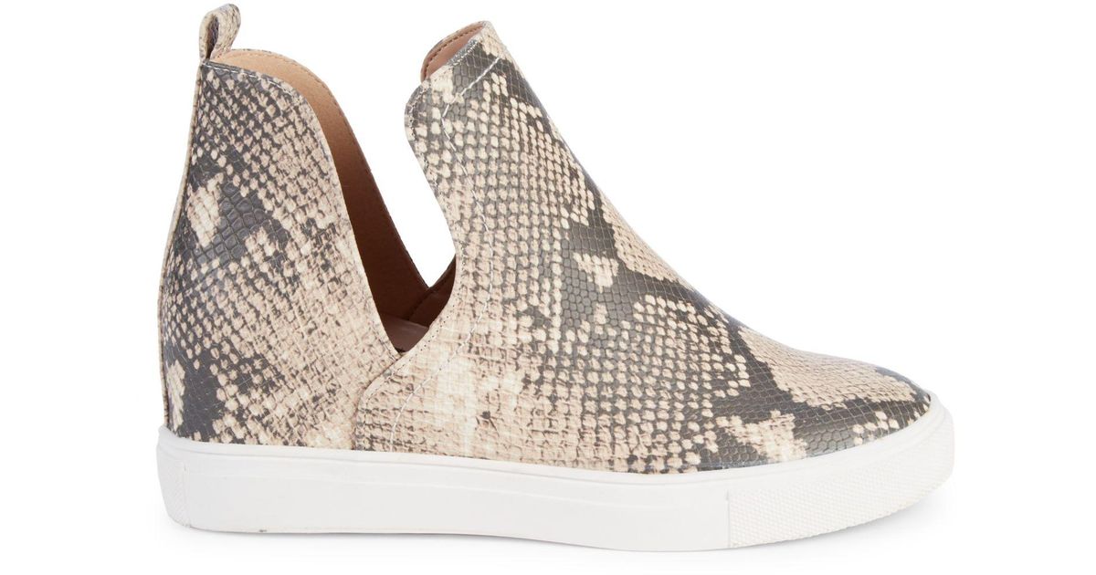 steve madden snakeskin high top sneakers