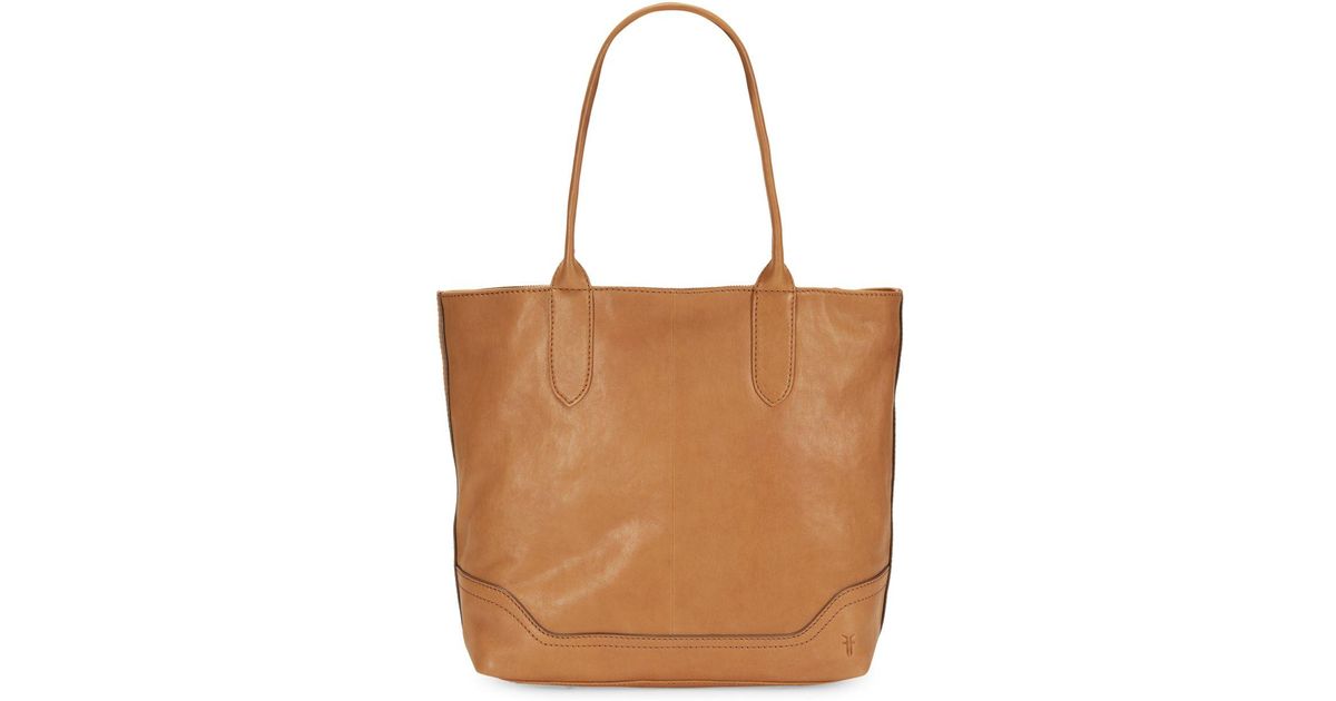 Frye Madison Leather Zip Tote in Tan (Brown) Lyst