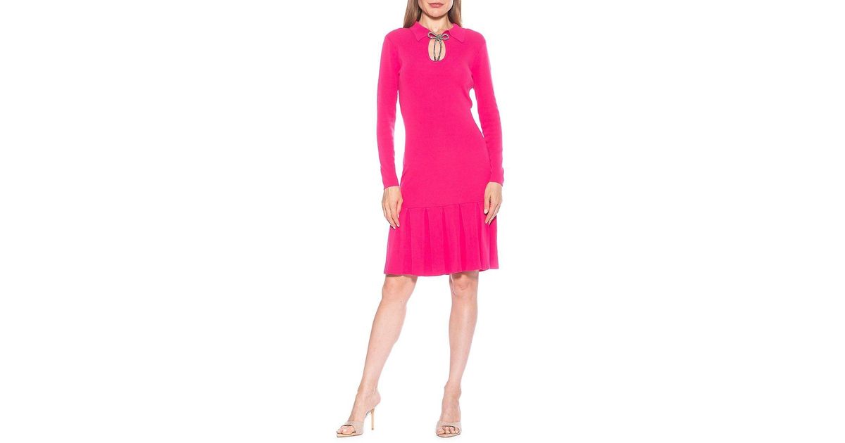 Alexia Admor Sloane Fit & Flare Dress in Pink | Lyst