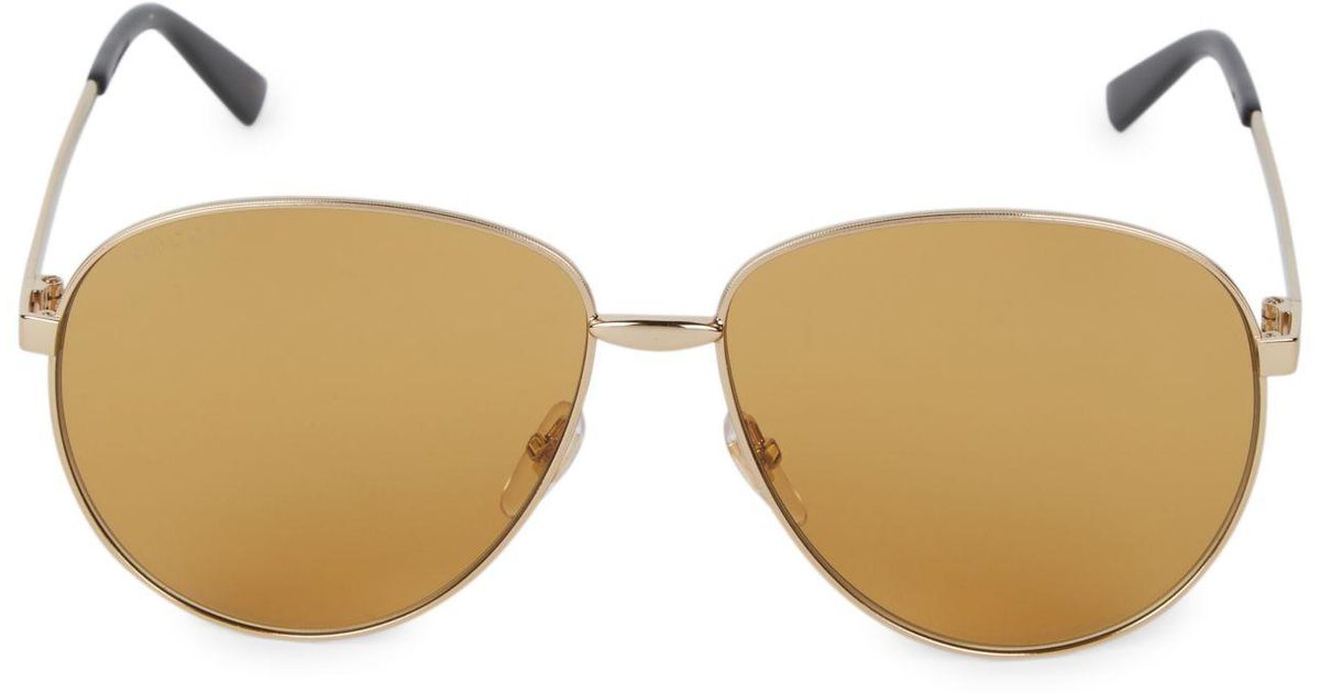 Gucci 61mm Aviator Sunglasses Lyst