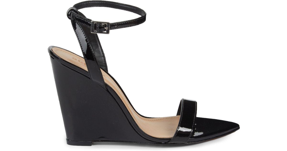 Schutz Wedge Sandals Canada Retailers - Schutz Dalle Vinyl Sandal Black