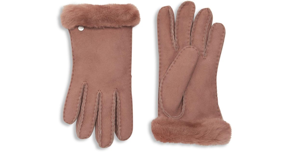 leather shearling gloves