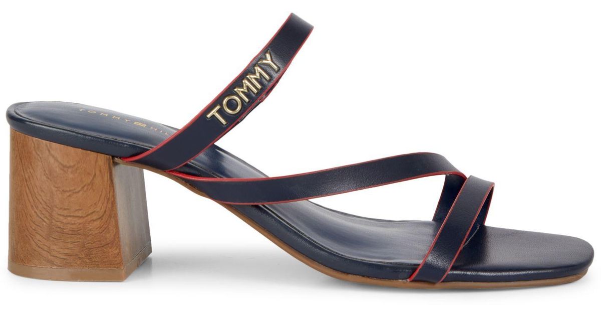 tommy hilfiger block heel sandals