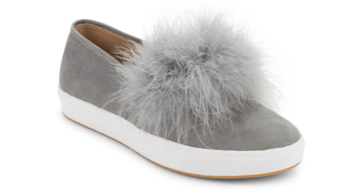 steve madden pom pom slip ons