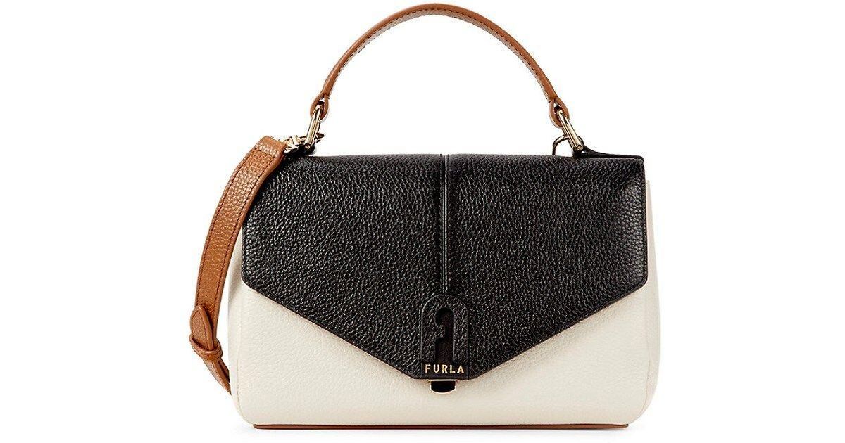 Furla Dafne Leather Satchel in Black Lyst