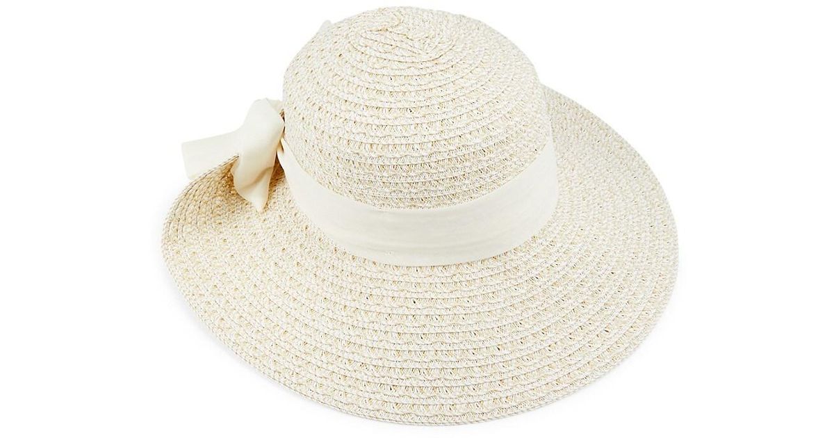 Nine West Scarf Floppy Sun Hat in White